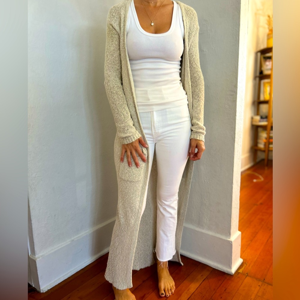 Merina long sweater size S - light grayish cream